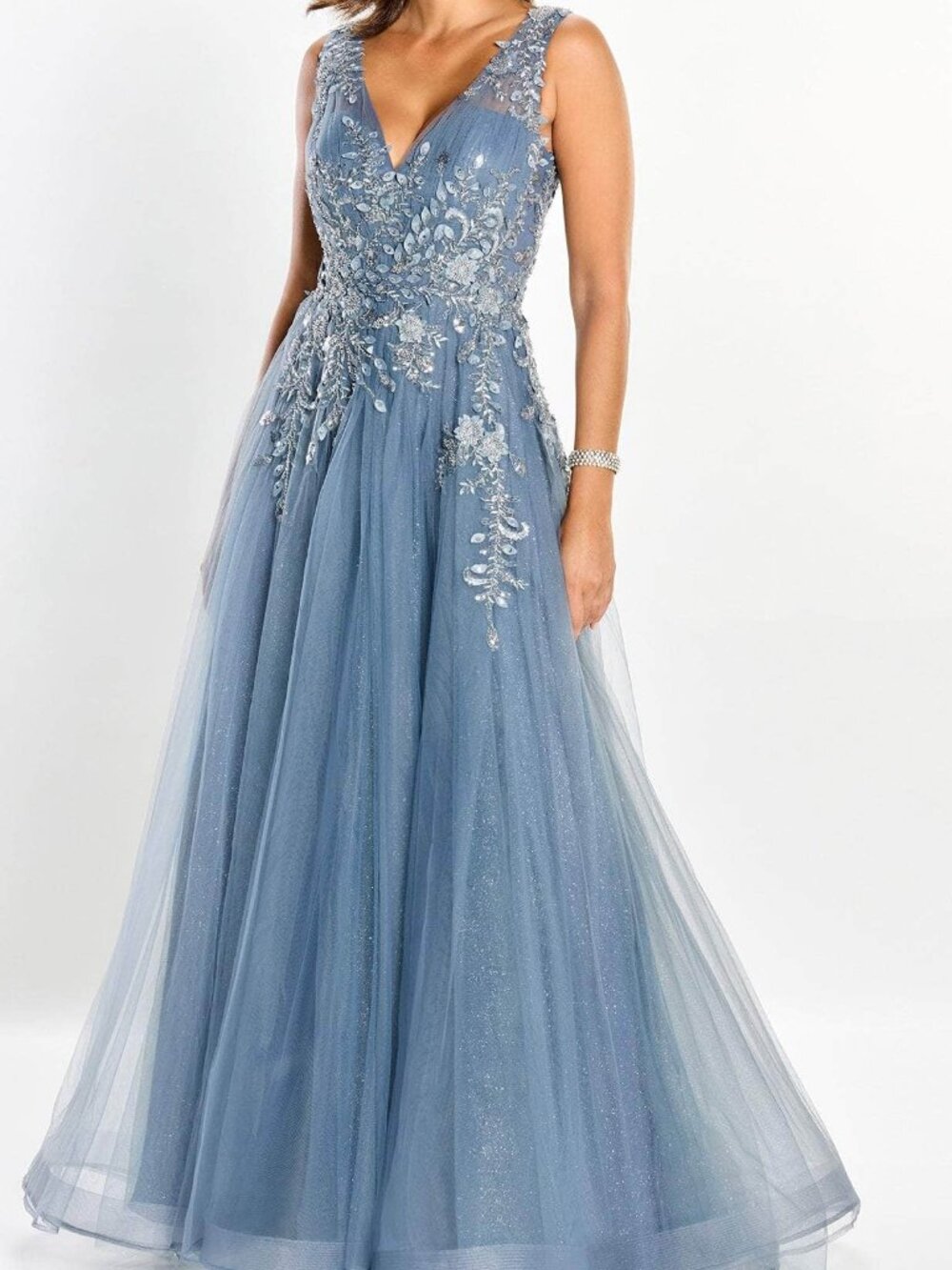 NWT Montage by Mon Cheri M2203 Glittered Mother of the Bride Dress Dusk size 16